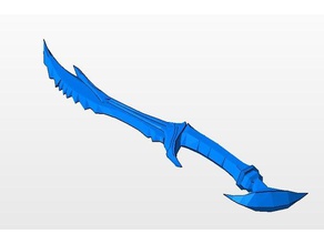 daedric dagger props skyrim item weapon 3d print model - Mito3D