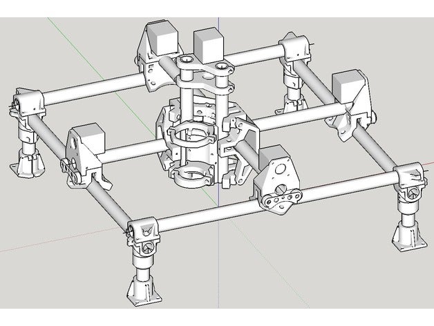 mpcnc sketchup assemblea 23,5 mm versione strumenti 3D print model - Mito3D