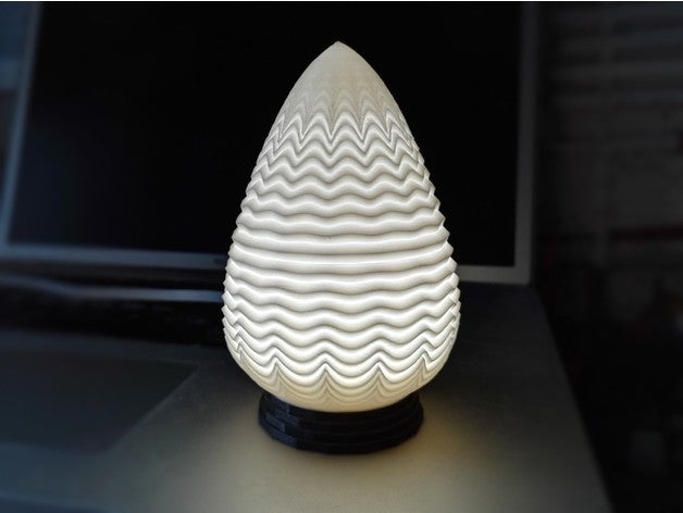 pigna design, la lampada a led arredamento decorativo il design uovo luce di illuminazione micro usb lume 3D print model - Mito3D