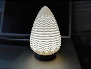 pine cone design led lamp decor decorative egg light lighting micro usb tealight 3d print model - Mito3D