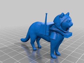 chat de l'espace art 3d print model - Mito3D
