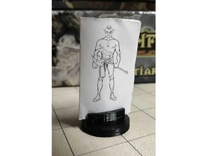 curved paper miniature base toy & game accessories dnd mini miniatures pathfinder tabletop gaming 3d print model - Mito3D