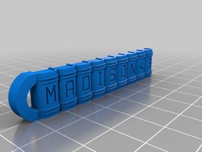 madison mcalpine Schlüsselanhänger kundengebundene 3d print model - Mito3D