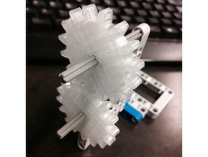 engrenagem de 44,8 mm A impressão 3d pinhão lego technic 3d print model - Mito3D