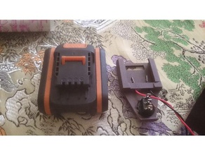 socket fit worx brand drill battery 16v guild 18v erbauer 20v hand tools 3d print model - Mito3D