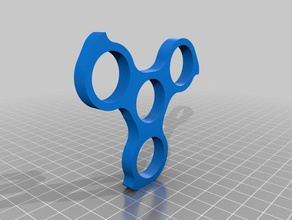 fidget giratório enrolado bordas quebra-cabeças edc, tri fidgetspinner mão spinners brinquedo spinner tri-spinner 3d print model - Mito3D