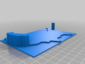 my customized contiguous united states prism map learning 3d print model - Mito3D
