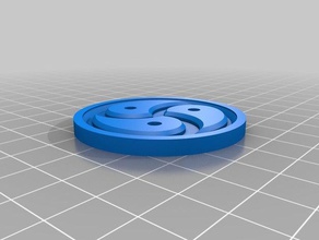 triskelion updated keyboard badge coins & badges bdsm emblem safe sane consensual 3d print model - Mito3D