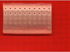 channel calibration plate microfluidics 3d printing tests diagonal holes square 3d print model - Mito3D