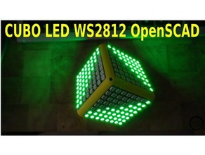 cube led neopixel-matrix-panels ws2812 - Elektronik led-matrix neopixel openscad rgb-led 3d print model - Mito3D