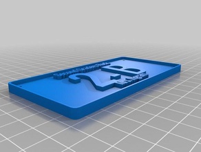 2b plate signs & logos customized 3d print model - Mito3D