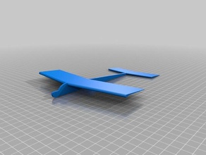 üst kanat ışık araç uçak kolay yazdırma planör 3d print model - Mito3D