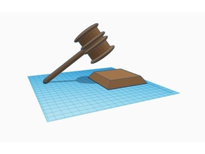 juez de martillo La impresión en 3d 3d print model - Mito3D