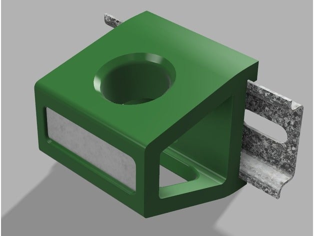 tts riel din de 35 mm más imprimible partes autodesk fusion 360 cnc dinrail montaje en carril fusion360 kaizen el organizador la productividad almacenamiento soporte herramienta tormach tormachtts 3D print model - Mito3D