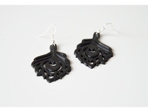 pavão earings jóias 3d print model - Mito3D