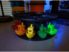 filament spool benchy stand toy & game accessories 3dbenchy boat display monoprice 3d print model - Mito3D