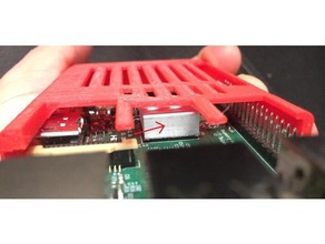 ventilación de la manga el caso raspberry pi b+ pin acceso a los disipadores calor ajuste electrónica 3d print model - Mito3D