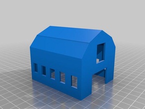 simple barn buildings & structures 3d print model - Mito3D