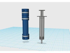 hydraulic piston kit 5ml luer slip syringe robotics 3d print model - Mito3D