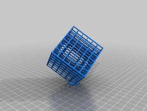 lattice cube fine v2 math art customized 3d print model - Mito3D