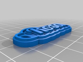 rosa Schlüsselanhänger kundengebundene 3d print model - Mito3D