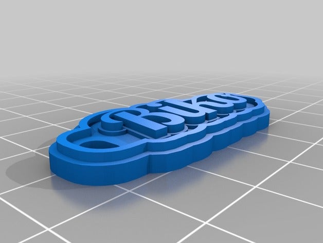minha personalizado de várias linhas tag chaveiro bikoooo chaveiros 3D print model - Mito3D