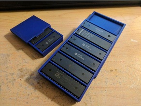 geniş dip tepsi özelleştirici elektronik durumda ıc entegre devre kapak openscad Organizatör 3d print model - Mito3D