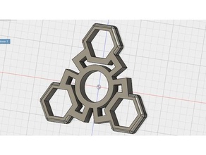 tuerca de fidget spinner 2 La impresión en 3d mano juguete la hexagonal 3d print model - Mito3D