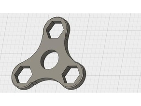 nut spinner 3 3d printing fidget hand toy hex nuts 3d print model - Mito3D