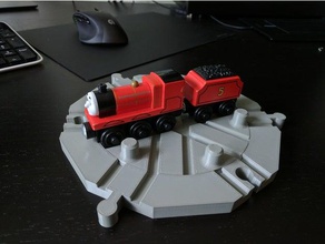 train turntable 6-way toy & game accessories bigjigs brio thomas friends track turntables wooden 3d print model - Mito3D