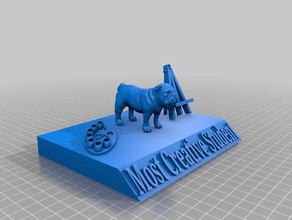 bulldog trofeo La stampa 3d 3d print model - Mito3D