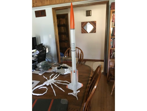modelo de cohete pie deporte y al aire libre pantalla soporte exhibición el 3D print model - Mito3D