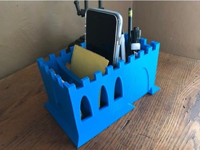 escritorio de mantener la oficina castillo titular organizador mantenga 3d print model - Mito3D