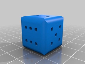 six sided die dice 3d print model - Mito3D