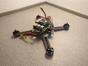autonomous drone frame raspberry pi + naze32 fc robotics quadcopter 3d print model - Mito3D