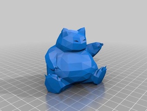 143 pokemon yaratıklar snorlax 3d print model - Mito3D