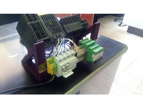 el riel din de estudio la electrónica montaje en carril 3d print model - Mito3D