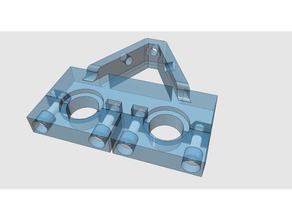 2x e3dv6 hotend ponte modular x-transporte Impressora 3d de peças e3d v6 tevo tarantula 3d print model - Mito3D