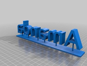 nome 3d amanda sinais e logotipos 3d print model - Mito3D