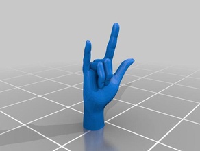 love you ily -- asl sculptures sign language 3d print model - Mito3D