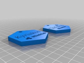 name tag christos kyriakos 3d printing nametag card nametags utechlab 3d print model - Mito3D