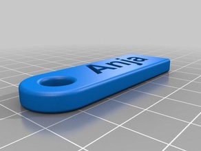 key chain anja accessories customized 3d print model - Mito3D