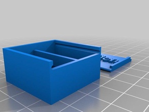 pillen caixa de 2fach 30x30 w tampa deslizante recipientes personalizado 3d print model - Mito3D