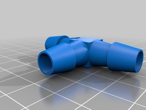 1cm conector de tubo en t la prueba al aire libre y jardín personalizado 3d print model - Mito3D