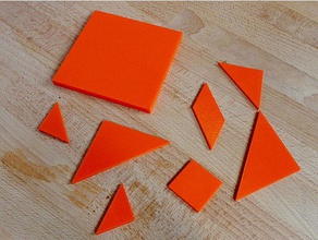 tangram La impresión en 3d 2d rompecabezas de puzzle cuadro 3d print model - Mito3D