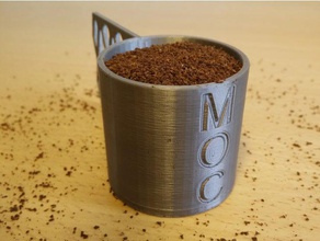 moc - taza de café cantidad perfecta cocina y comedor cucharada beber herramienta medida medición prusa i3 mk2 3d print model - Mito3D