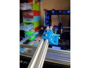 2020 bracket base stuff 3d printer parts extrusion screw 3d print model - Mito3D