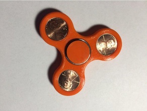 penny spinner inserire l'utensile giochi e giocattoli 3d print model - Mito3D