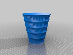 my customized twisted polygon vase exercise 2 containers 3d print model - Mito3D