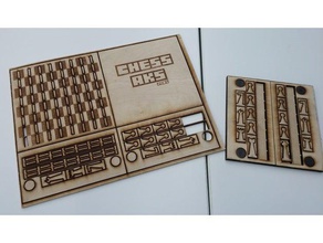 laser cut chess board template lasercut 3d print model - Mito3D
